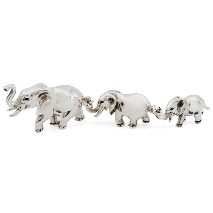 Saturno Silver Elephant Family – Plain Finish