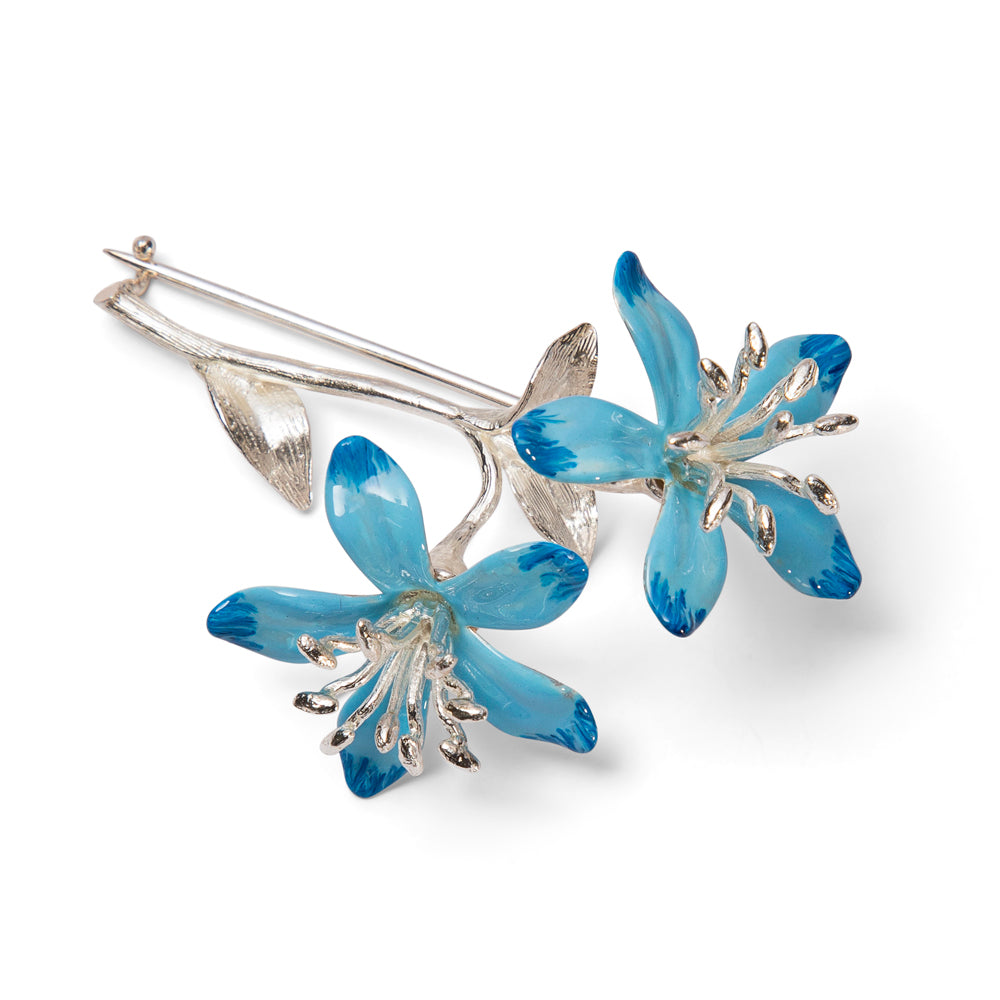 Saturno Silver Blossom Brooch