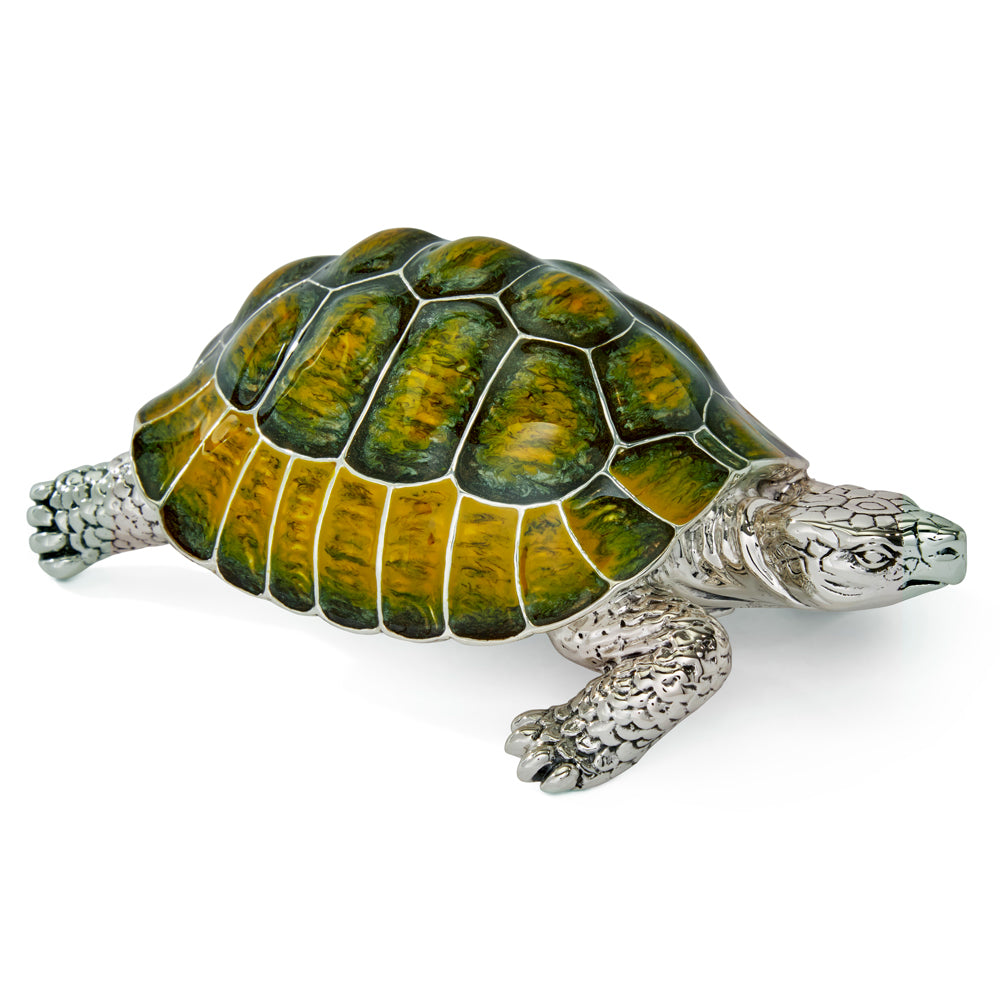 Saturno Silver & Enamelled Turtle – Large
