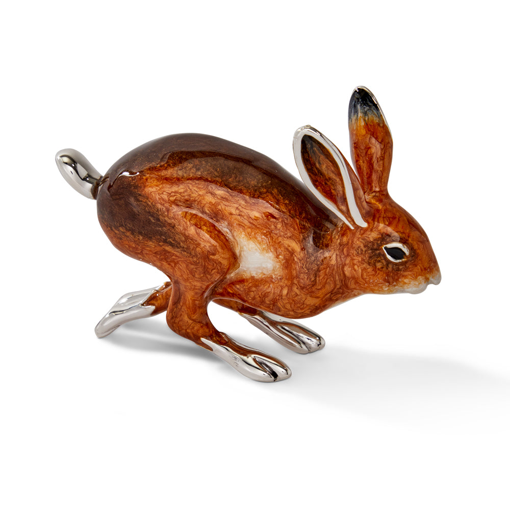 Saturno Silver & Enamelled Large Hare