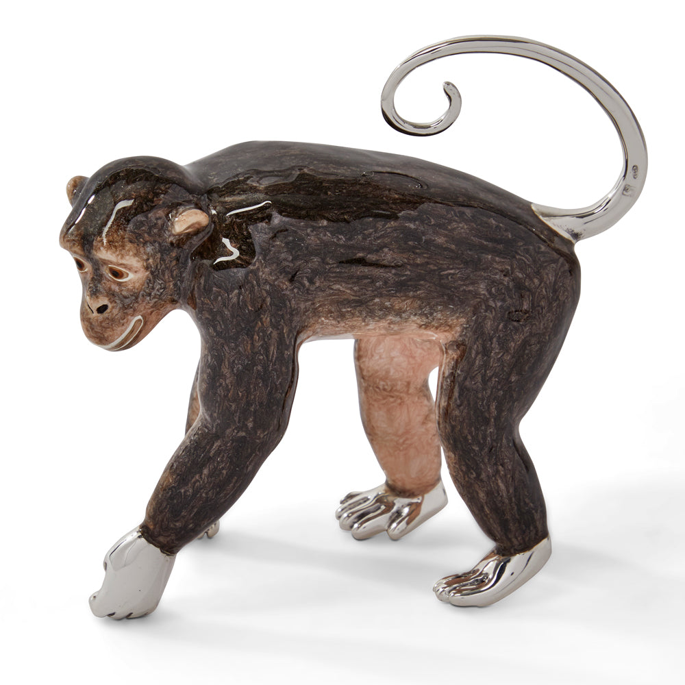 Saturno Silver & Enamelled Monkey – Large
