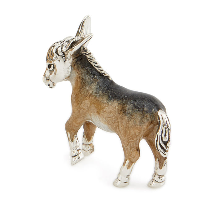 Saturno Silver & Enamelled Donkey Family
