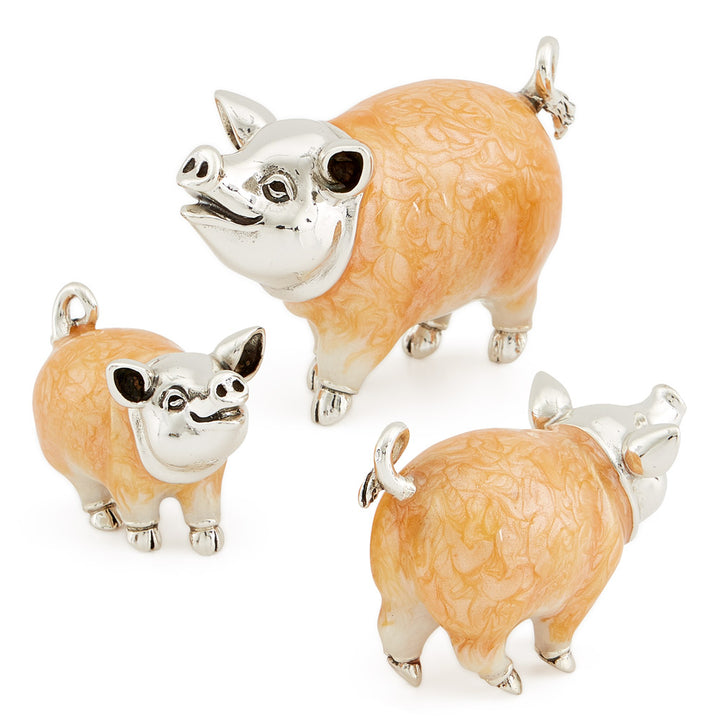 Saturno Silver & Enamelled Pig – Enamel Body