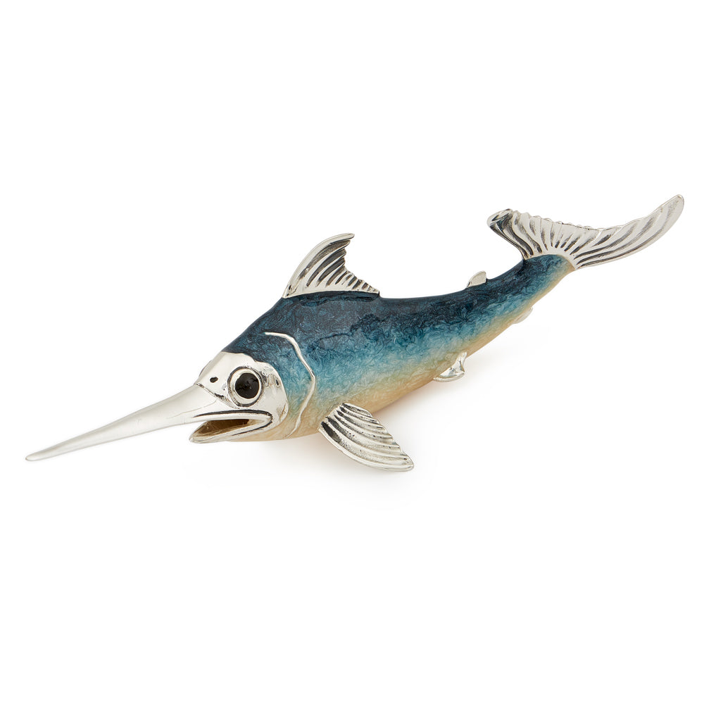 Saturno Silver & Enamelled Swordfish