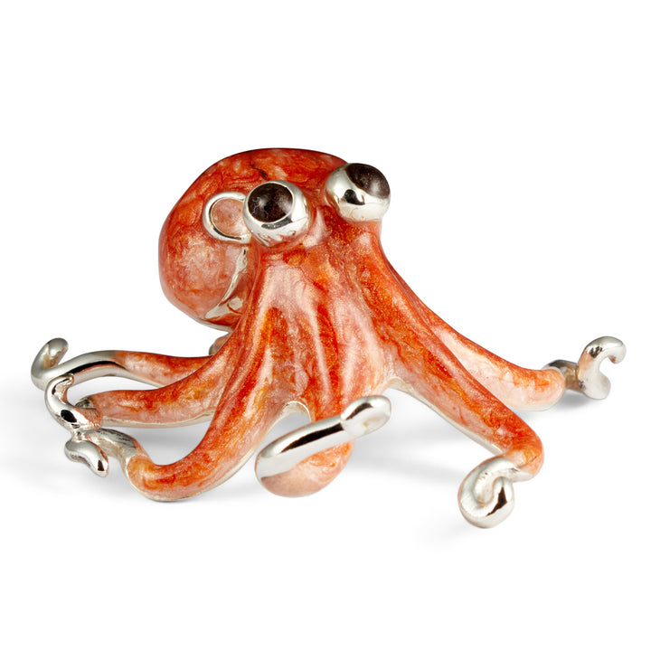 Saturno Silver & Enamelled Octopus