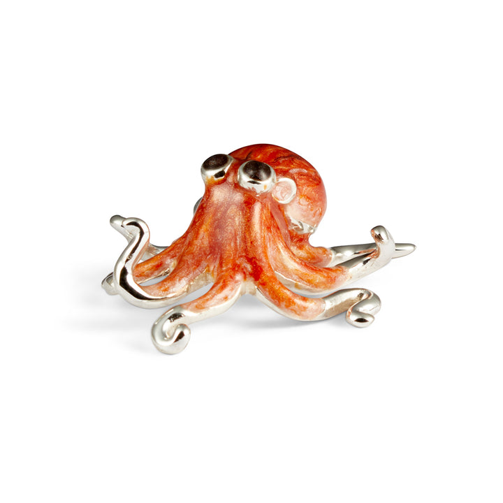 Saturno Silver & Enamelled Octopus