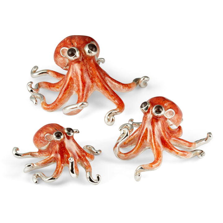 Saturno Silver & Enamelled Octopus