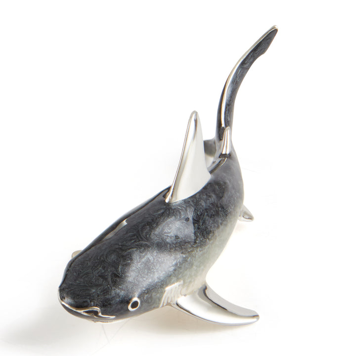Saturno Silver & Enamelled Shark Family – Swimming