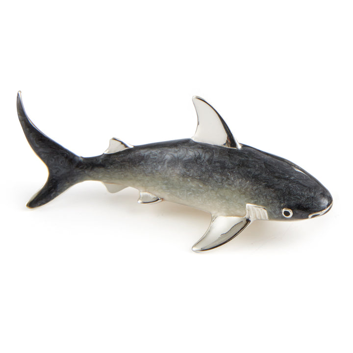 Saturno Silver & Enamelled Shark Family – Swimming