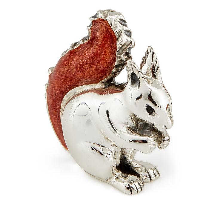 Saturno Silver & Enamelled Squirrel Family