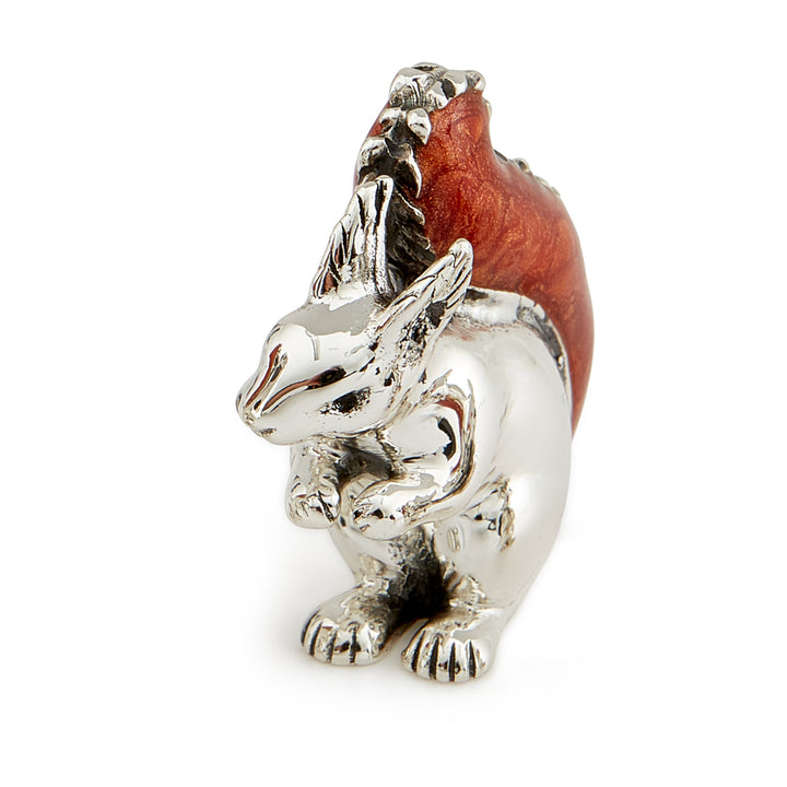 Saturno Silver & Enamelled Squirrel Family