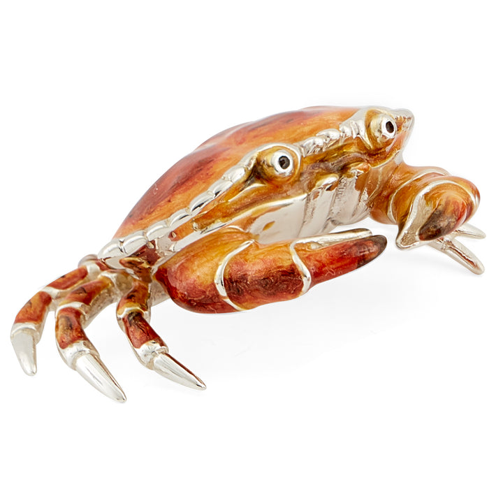 Saturno Silver & Enamelled Crab Family