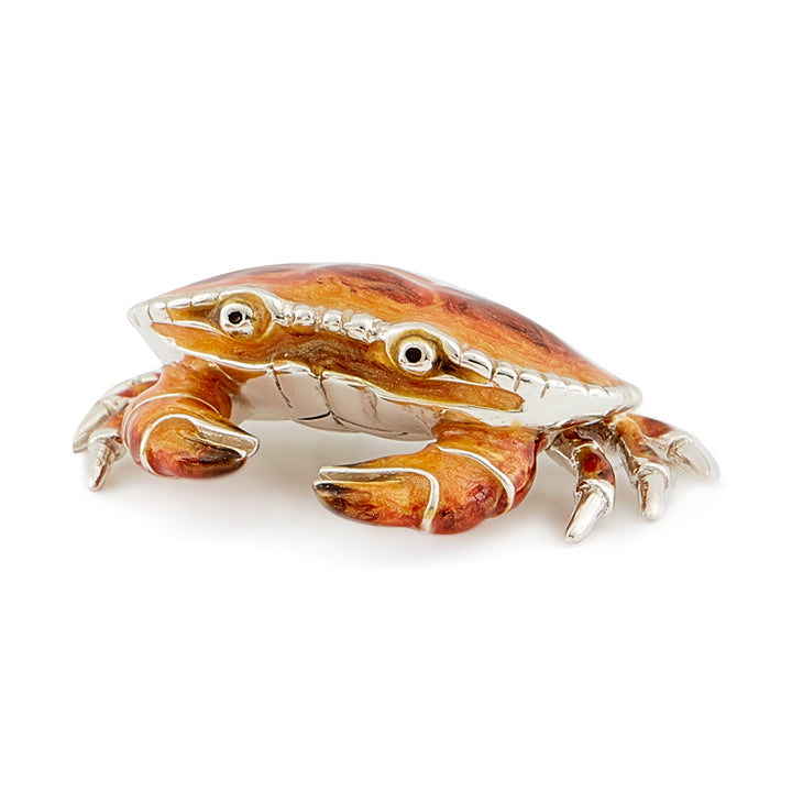 Saturno Silver & Enamelled Crab Family