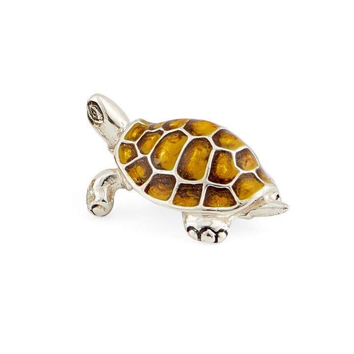 Saturno Silver & Enamelled Yellow Tortoise Family