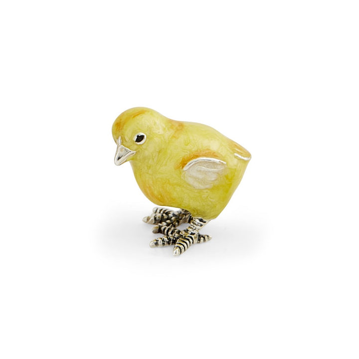 Saturno Silver & Enamelled Hen and Chicks