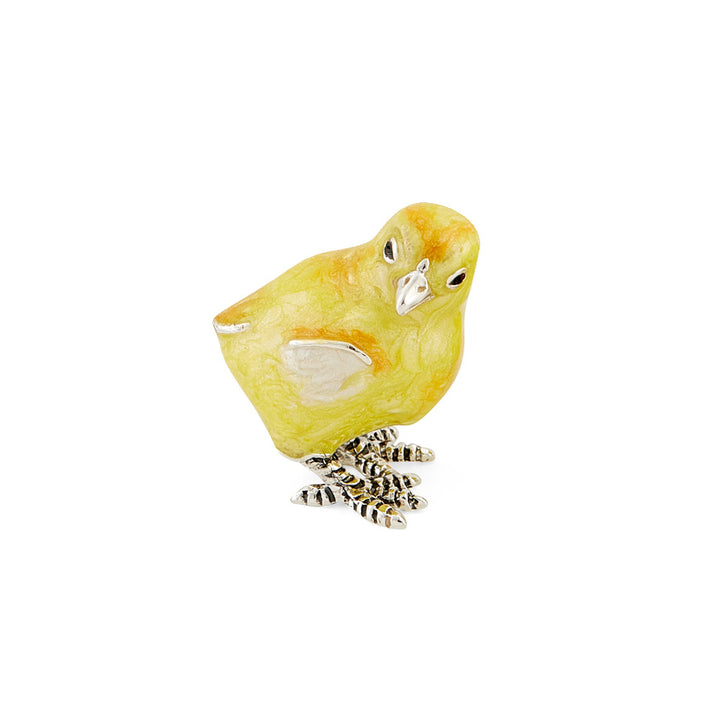 Saturno Silver & Enamelled Hen and Chicks