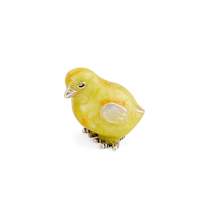 Saturno Silver & Enamelled Hen and Chicks