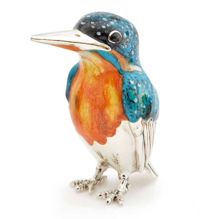 Saturno Silver & Enamelled Kingfisher Family