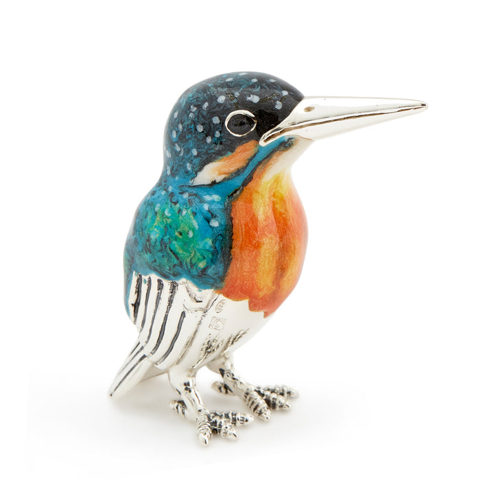 Saturno Silver & Enamelled Kingfisher Family