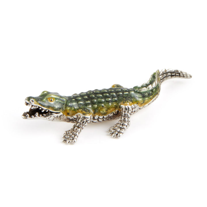 Saturno Silver & Enamleed Crocodile Couple