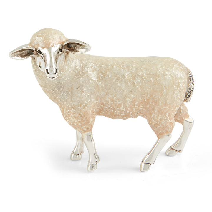 Saturno Silver & Enamelled Sheep – Enamelled Body