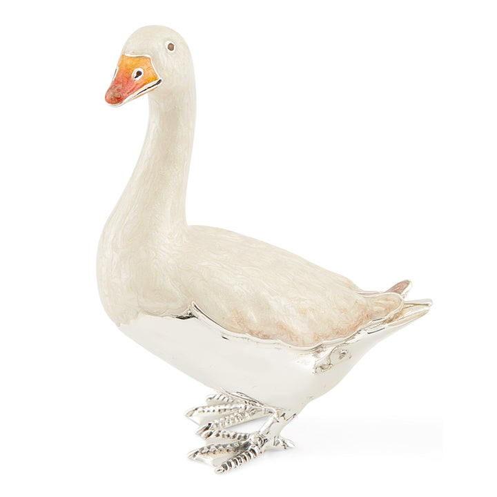 Saturno Silver & Enamelled Geese