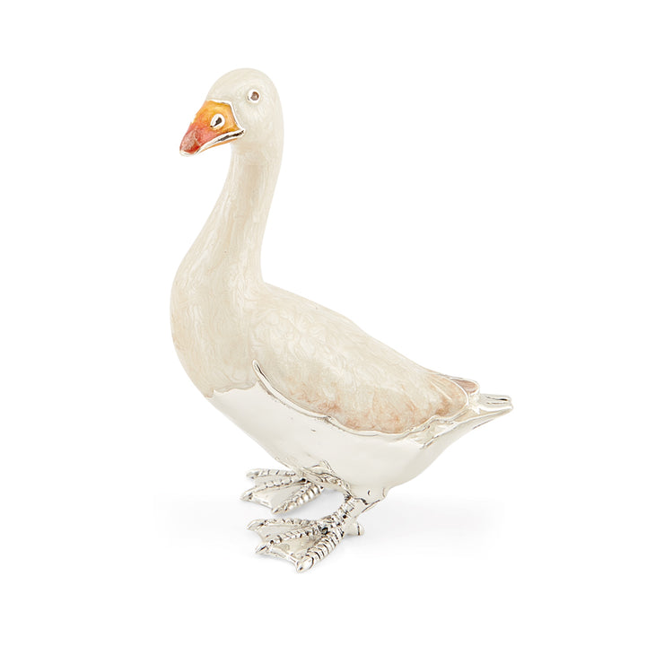 Saturno Silver & Enamelled Geese