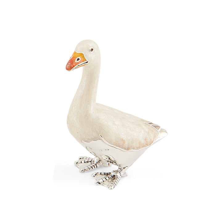 Saturno Silver & Enamelled Geese