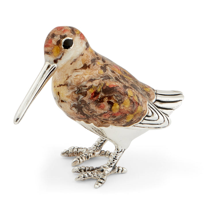 Saturno Silver & Enamelled Woodcock Couple