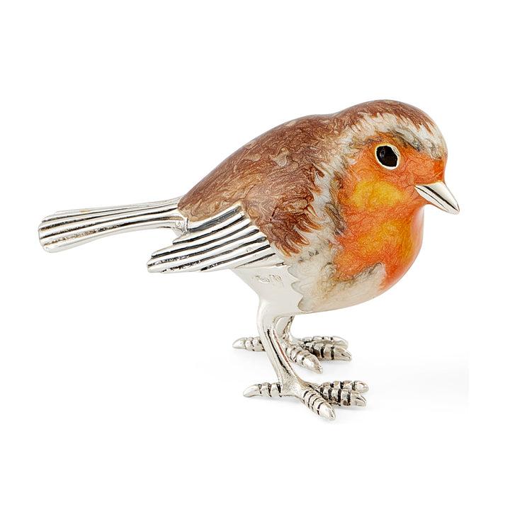 Saturno Silver & Enamelled Robin Family