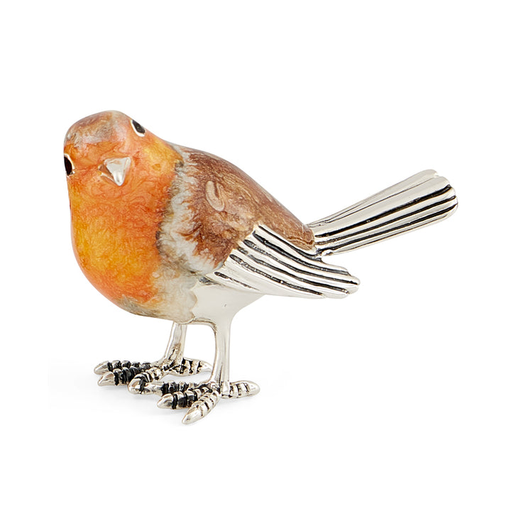 Saturno Silver & Enamelled Robin Family