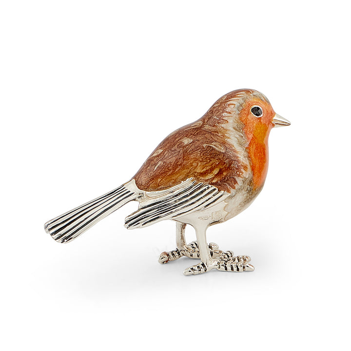 Saturno Silver & Enamelled Robin Family
