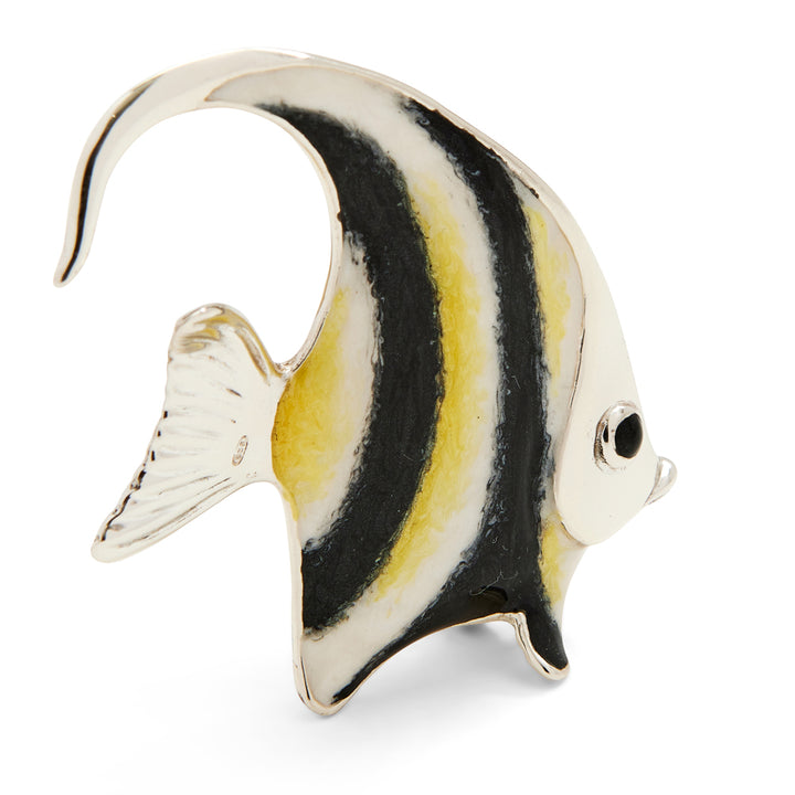 Saturno Silver & Enamelled Angel Fish