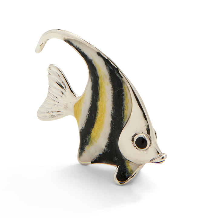 Saturno Silver & Enamelled Angel Fish