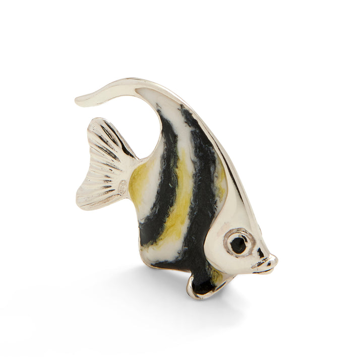 Saturno Silver & Enamelled Angel Fish