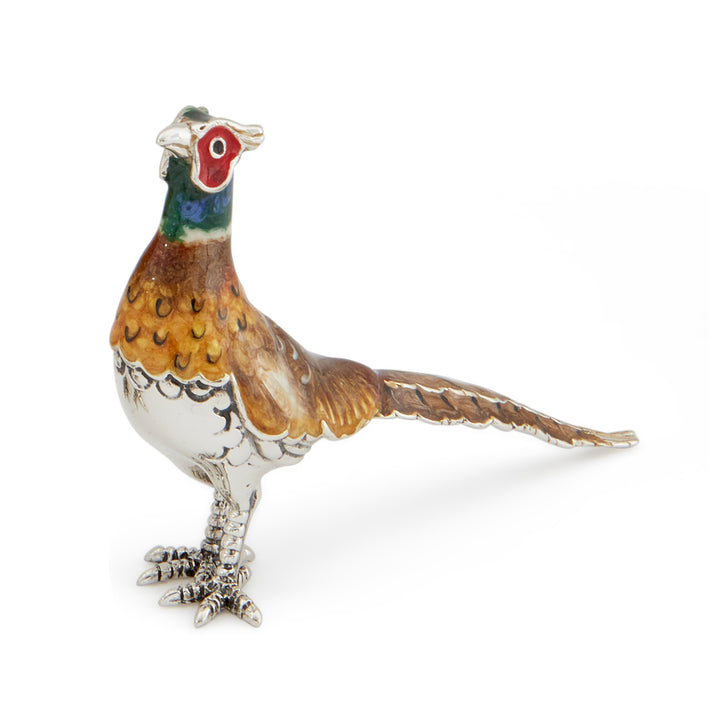 Saturno Silver & Enamelled Pheasant Cock Family – All Enamel