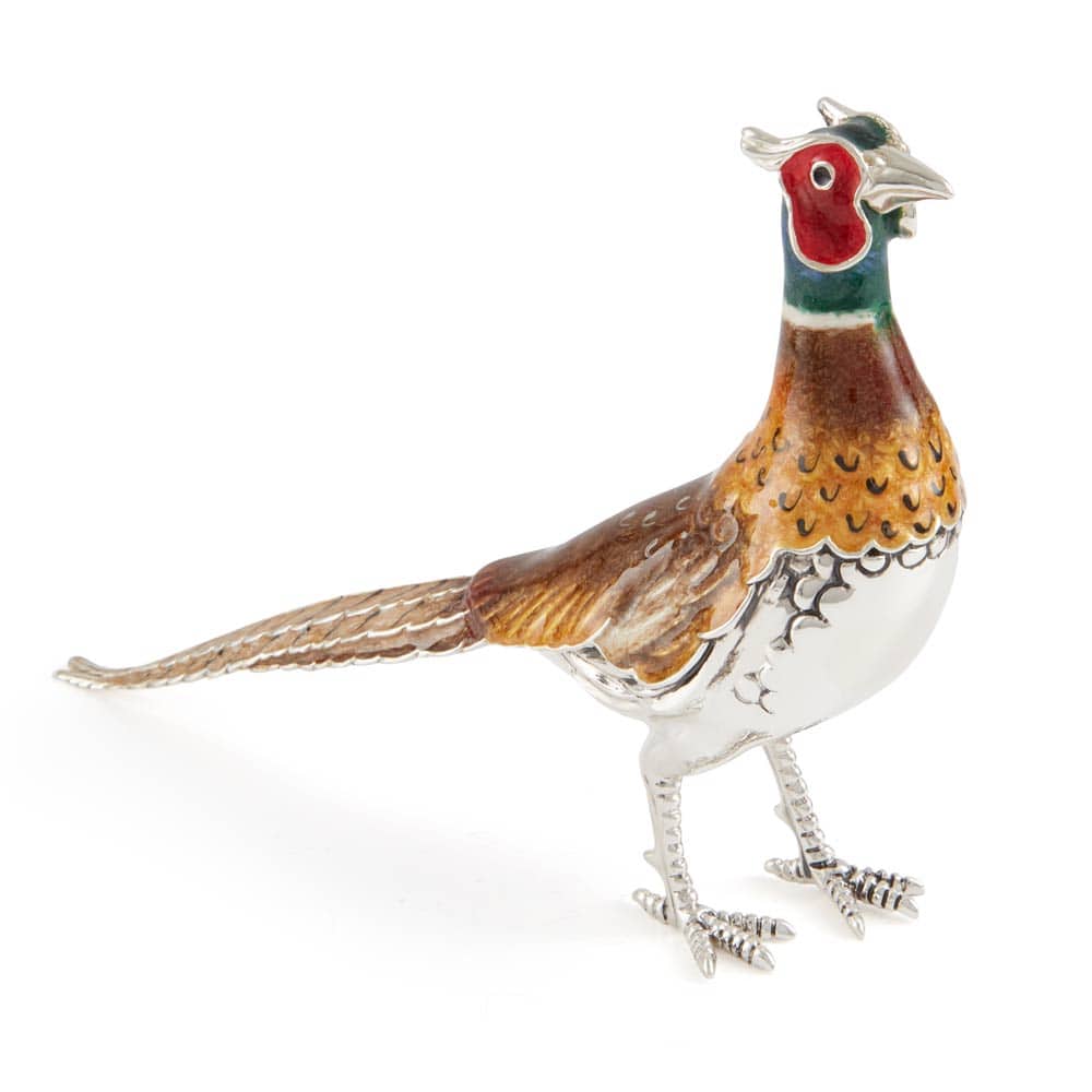 Saturno Silver & Enamelled Large Pheasant Cock – All Enamel