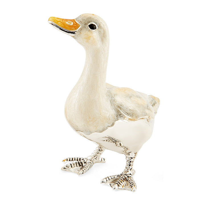 Saturno Silver & Enamelled Goose and Goslings