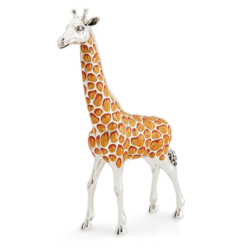 Saturno Silver & Enamelled Giraffe - Large