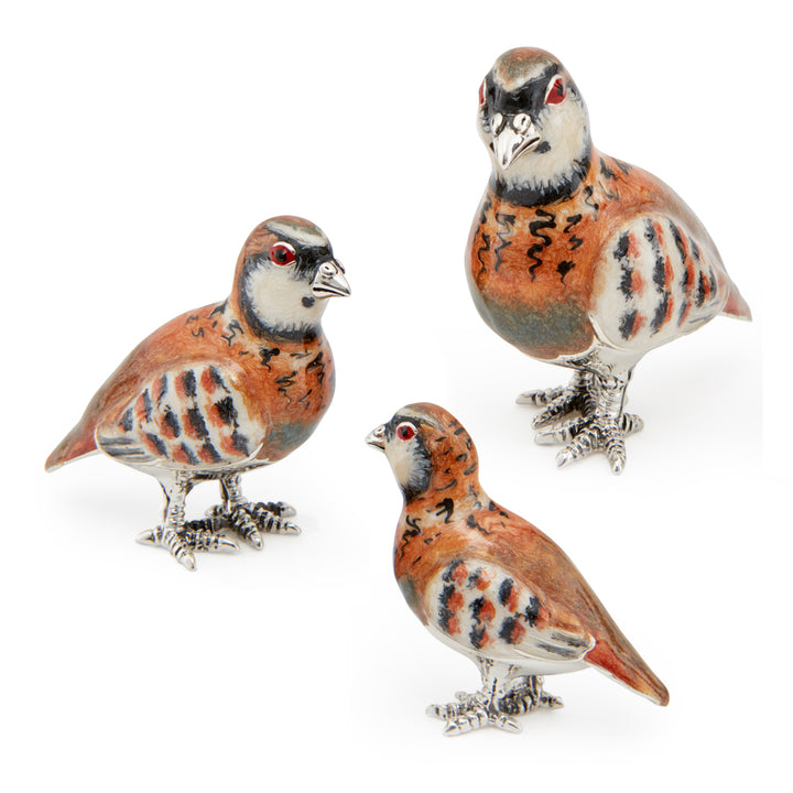 Saturno Silver & Enamelled Partridge Family