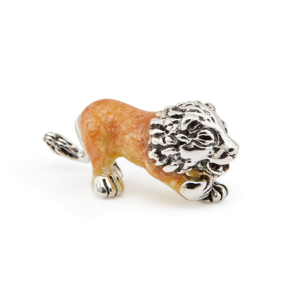 Saturno Silver & Enamelled Lion – Very Small