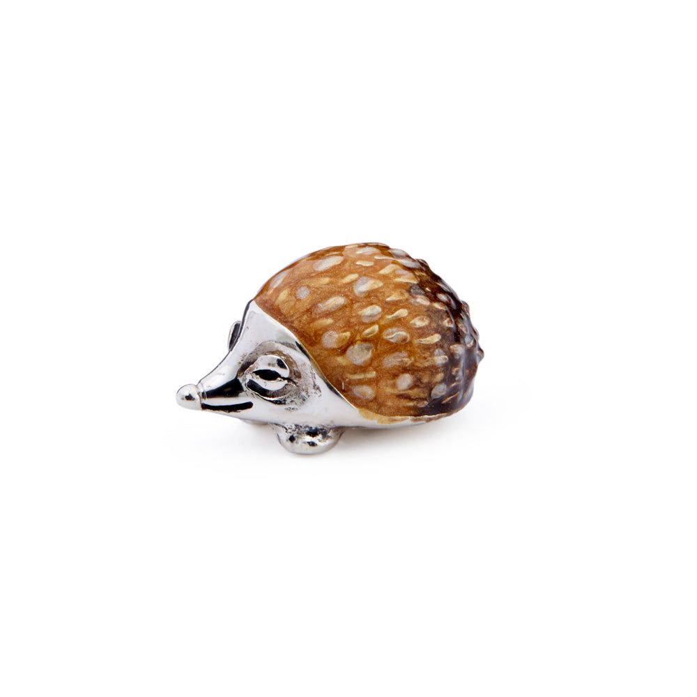 Saturno Silver & Enamelled Hedgehog – Very Small
