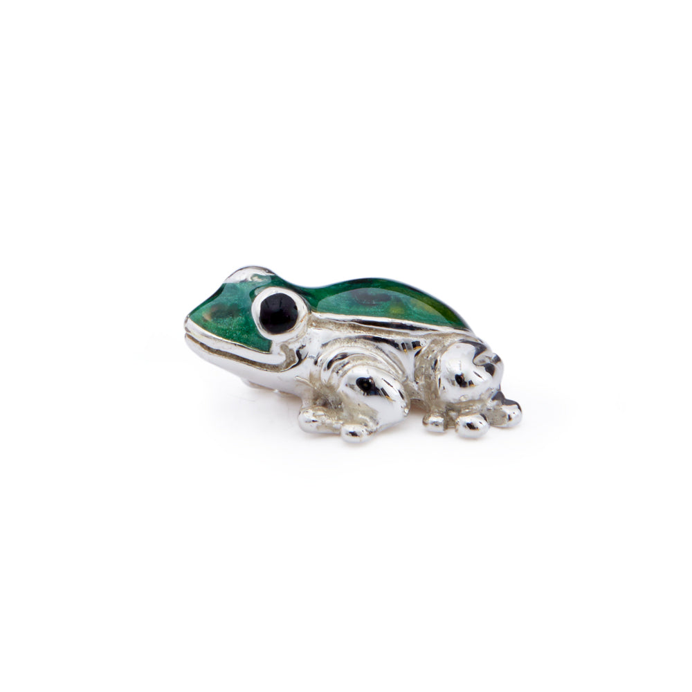 Saturno Silver & Enamelled Frog – Very Small