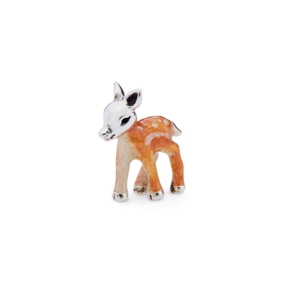 Saturno Silver & Enamelled Fawn – Very Small