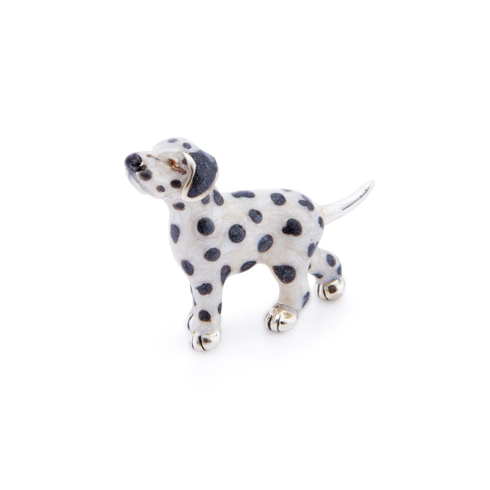 Saturno Silver & Enamelled Dalmation - Very Small