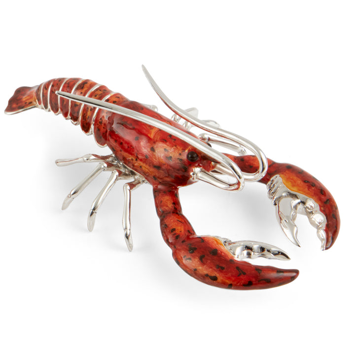Saturno Silver & Enamelled Lobster Couple