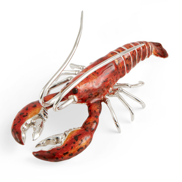 Saturno Silver & Enamelled Lobster Couple