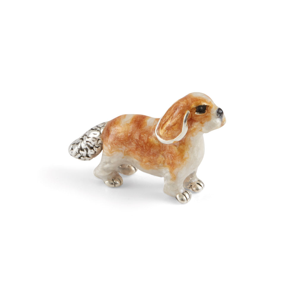 Saturno Silver & Enamelled King Charles Cavalier – Small