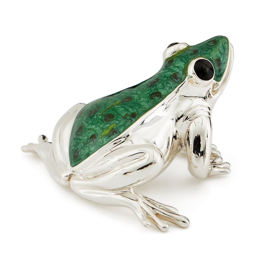 Saturno Silver & Enamelled Frog – Large