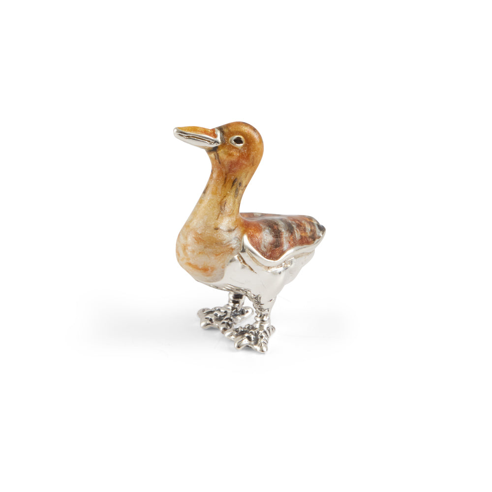 Saturno Silver Enamelled Goose – Offord Sons - Main Image